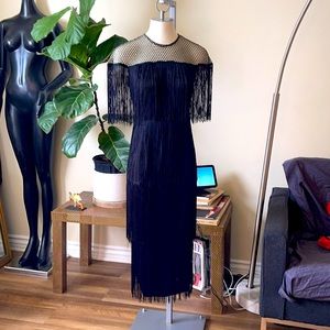 Black fringe dress